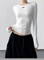 【新作キャンペーン】リブクルーネック長袖T M00155