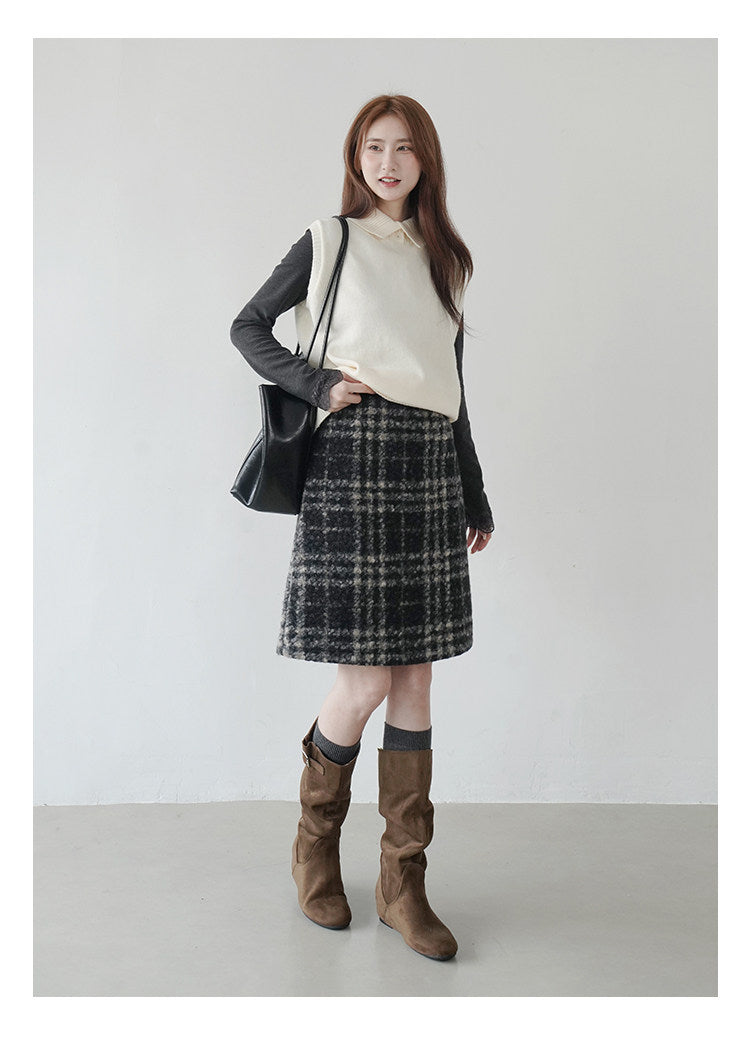 【新作キャンペーン】チェック柄フレアスカート M00148