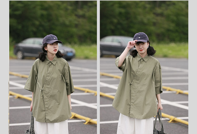 チャイナボタンシャツ M00029