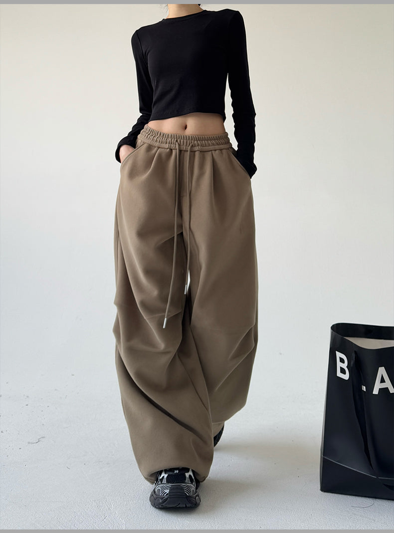 カジュアル ワイドレギンス トラックパンツ M00109