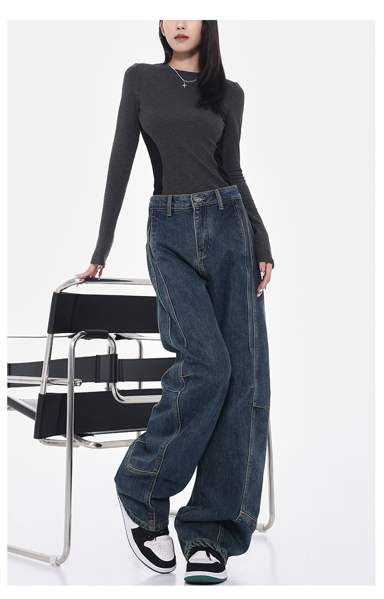 ワイドレッグ デニムパンツ M00068