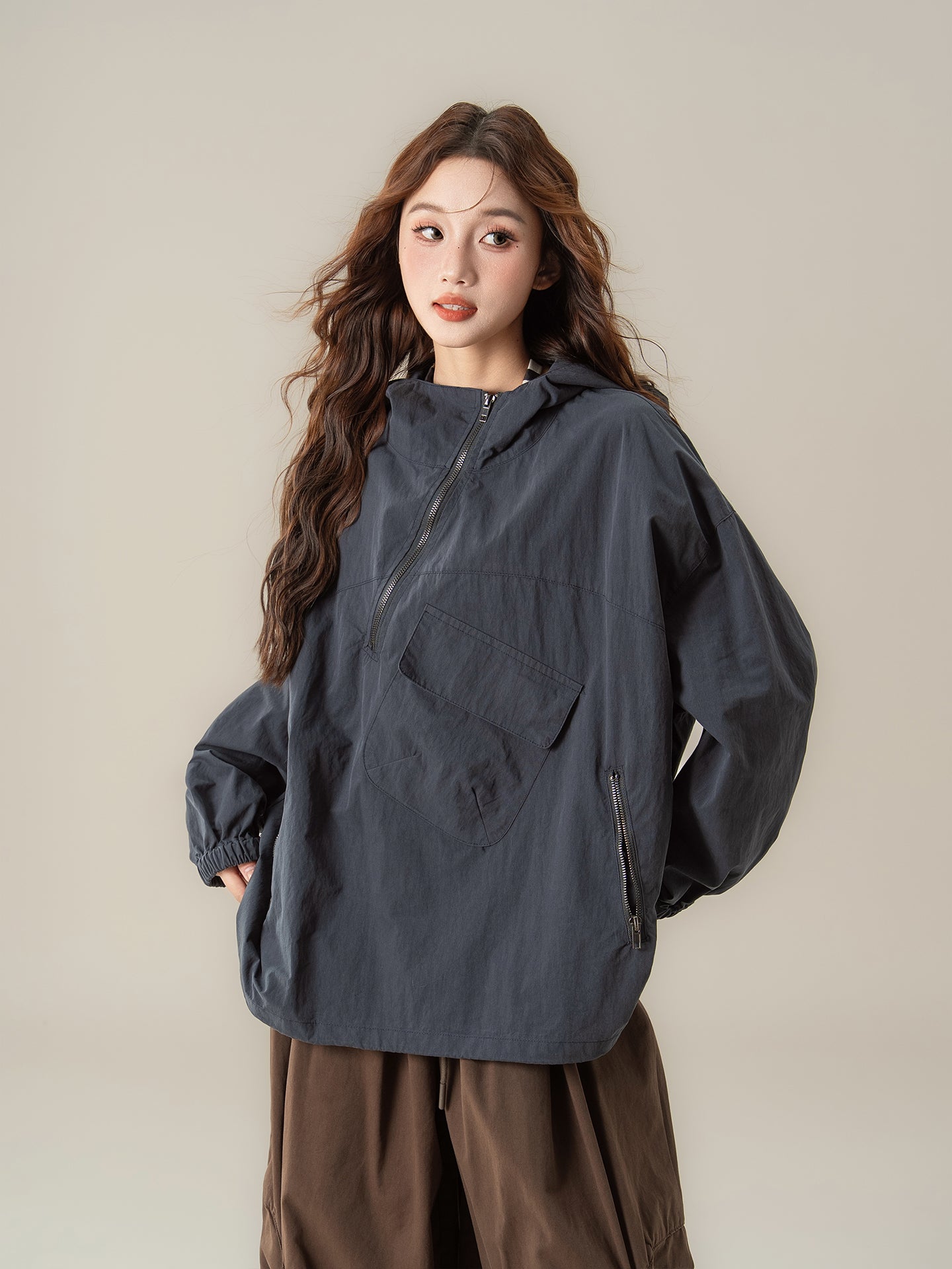 フード付き ジッパージャケット M00084