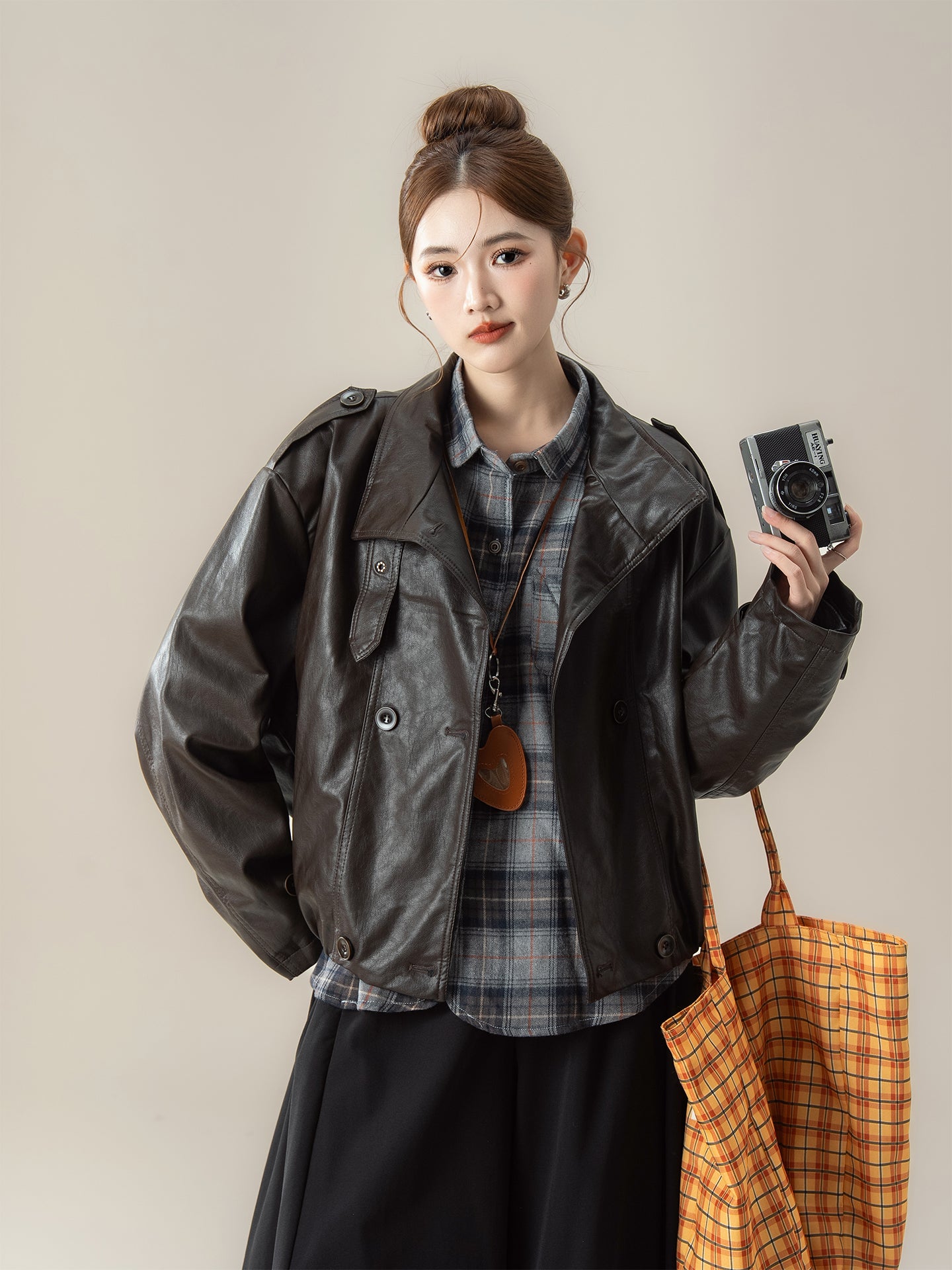 レトロ ブラックレザージャケット M00079