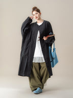 オーバーサイズ ロングトレンチコート M00075