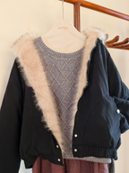 フード付き ファーカラー コート M00110