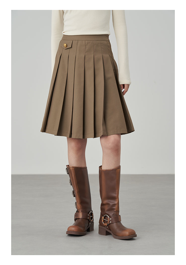台型プリーツスカート M00062