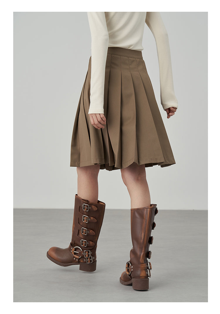 台型プリーツスカート M00062