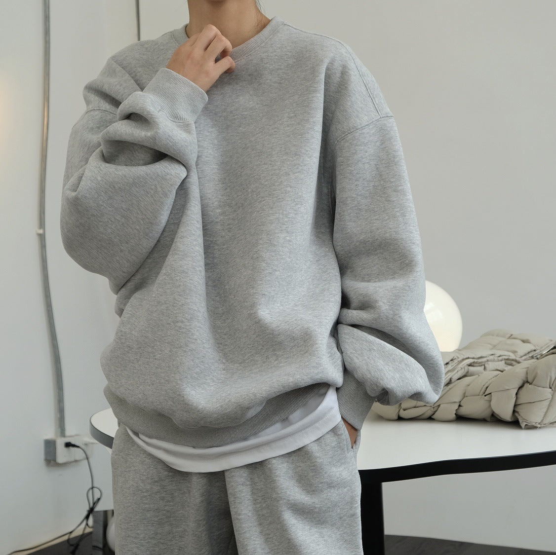 韓国風ルーズフィットスウェット（裏起毛） M00120