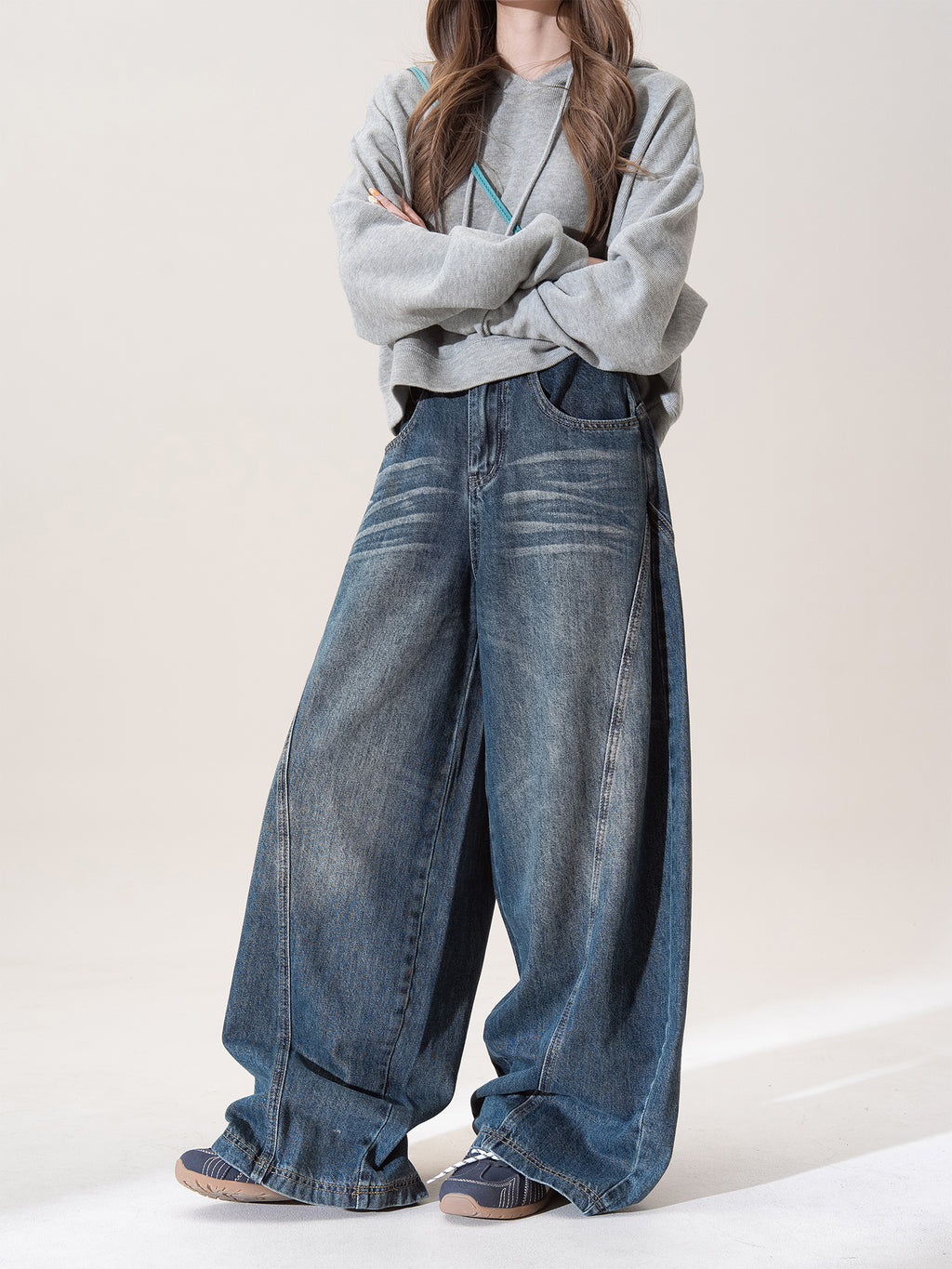 ワイドレッグ デニムパンツ M00070