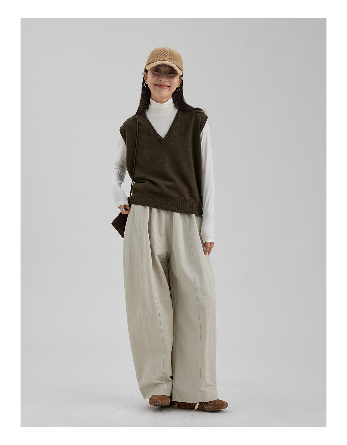 ウール V ネックベスト M00116