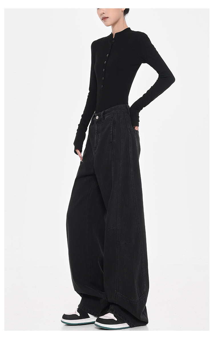 ワイドレッグ デニムパンツ M00068