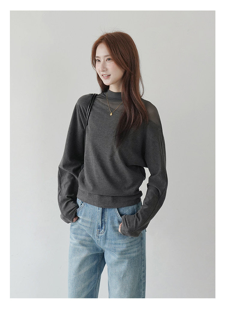 【新作キャンペーン】チュールインレイ Tシャツ M00147