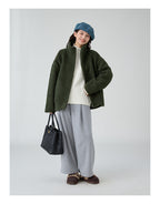 ラムウールスタンドカラージャケット M00021