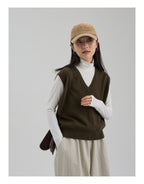 ウール V ネックベスト M00116