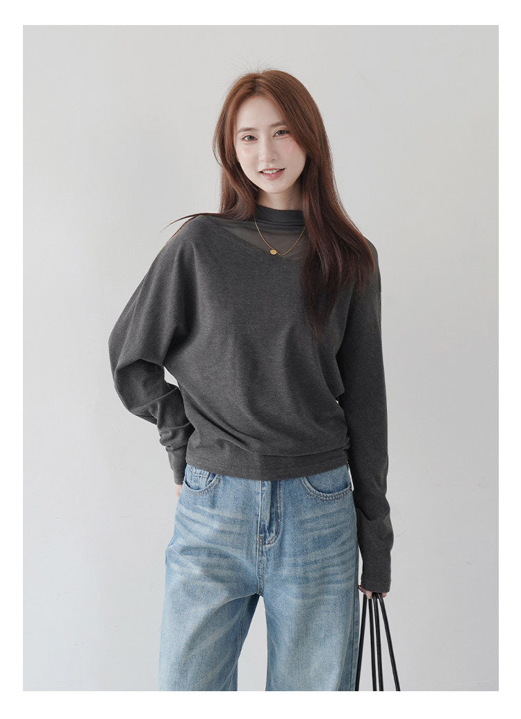 【新作キャンペーン】チュールインレイ Tシャツ M00147