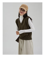 ウール V ネックベスト M00116