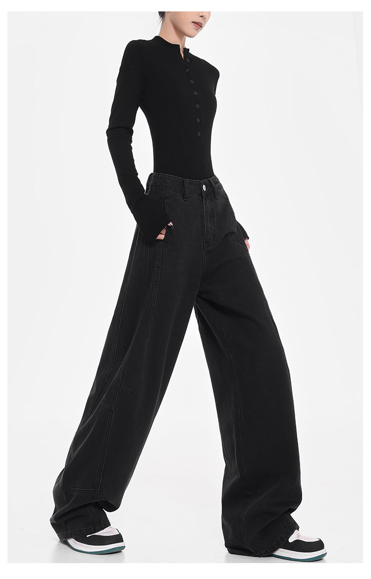 ワイドレッグ デニムパンツ M00068