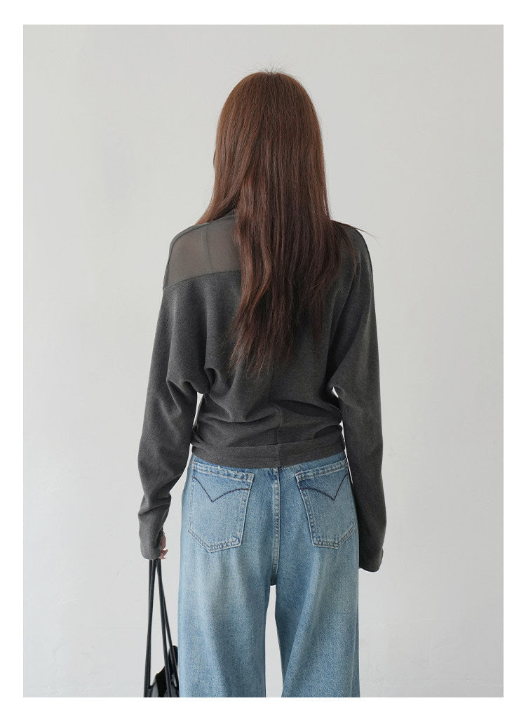 【新作キャンペーン】チュールインレイ Tシャツ M00147