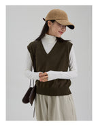 ウール V ネックベスト M00116