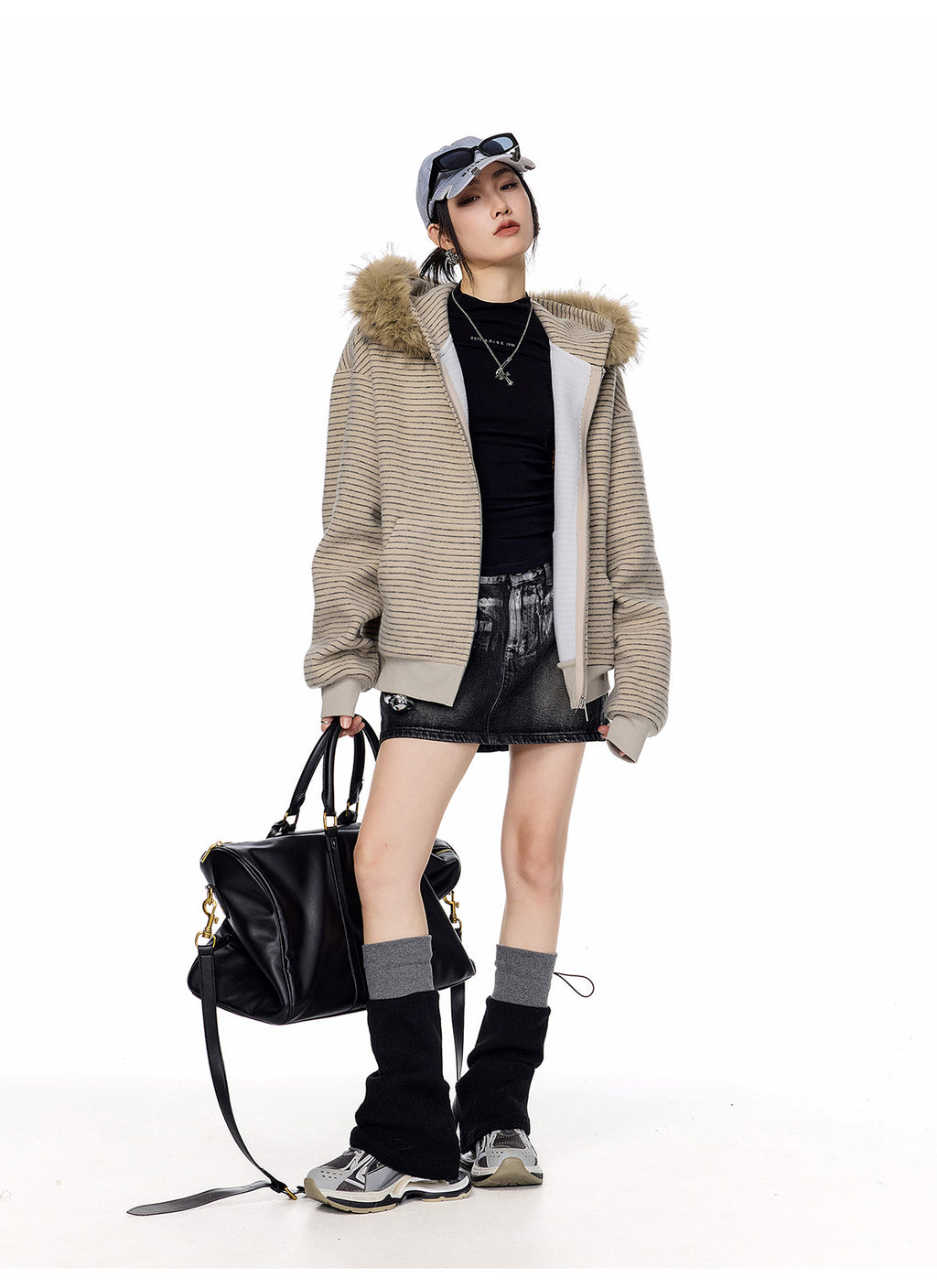 2WAYボアフードアウター（ファー取り外し可） M00115