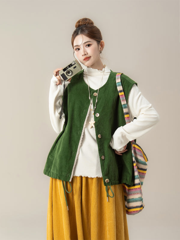 コーデュロイベスト M00117