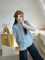 【新作キャンペーン】フリル付きニットベスト M00150