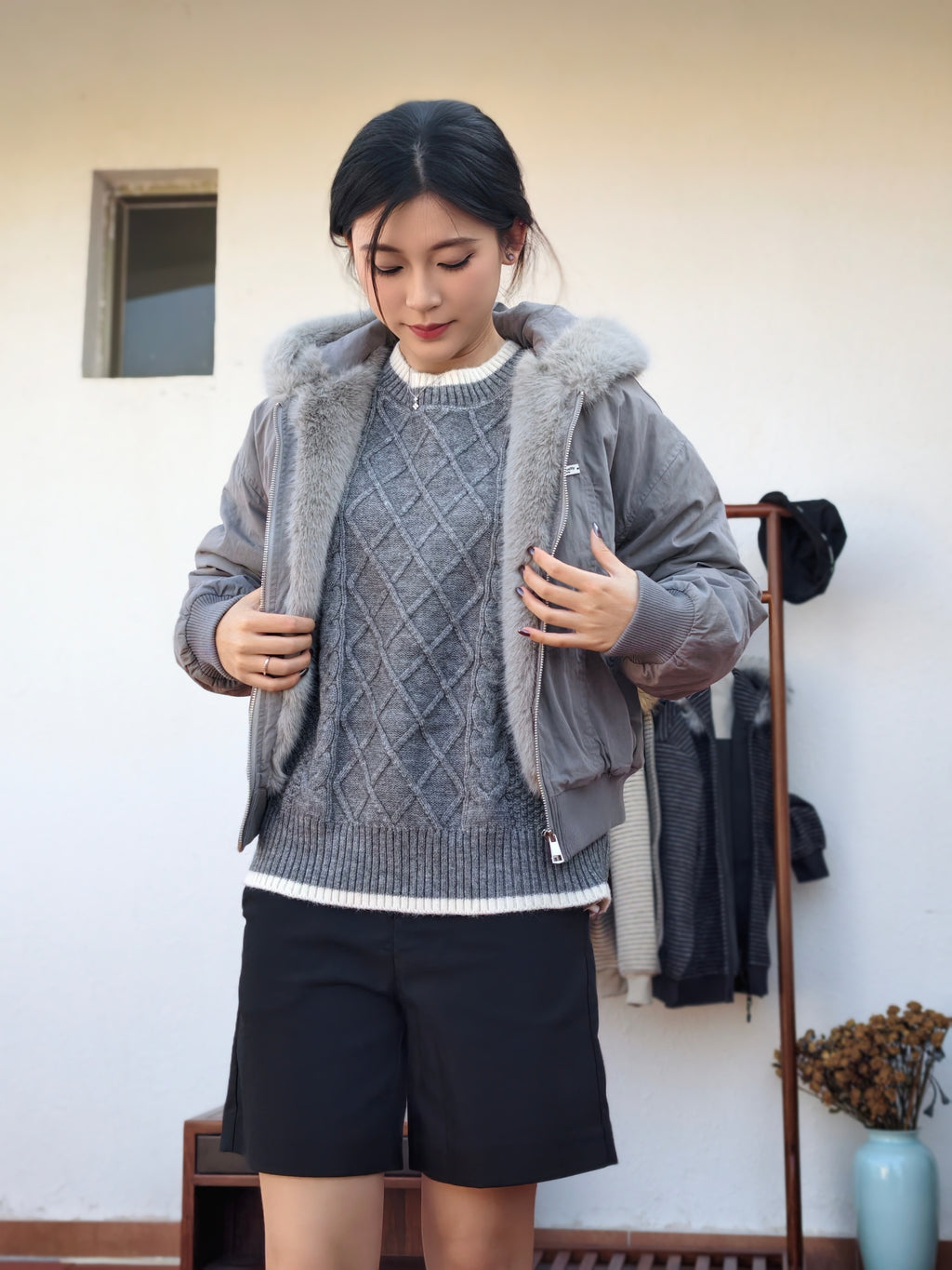 フード付き中綿ジャケット M00126