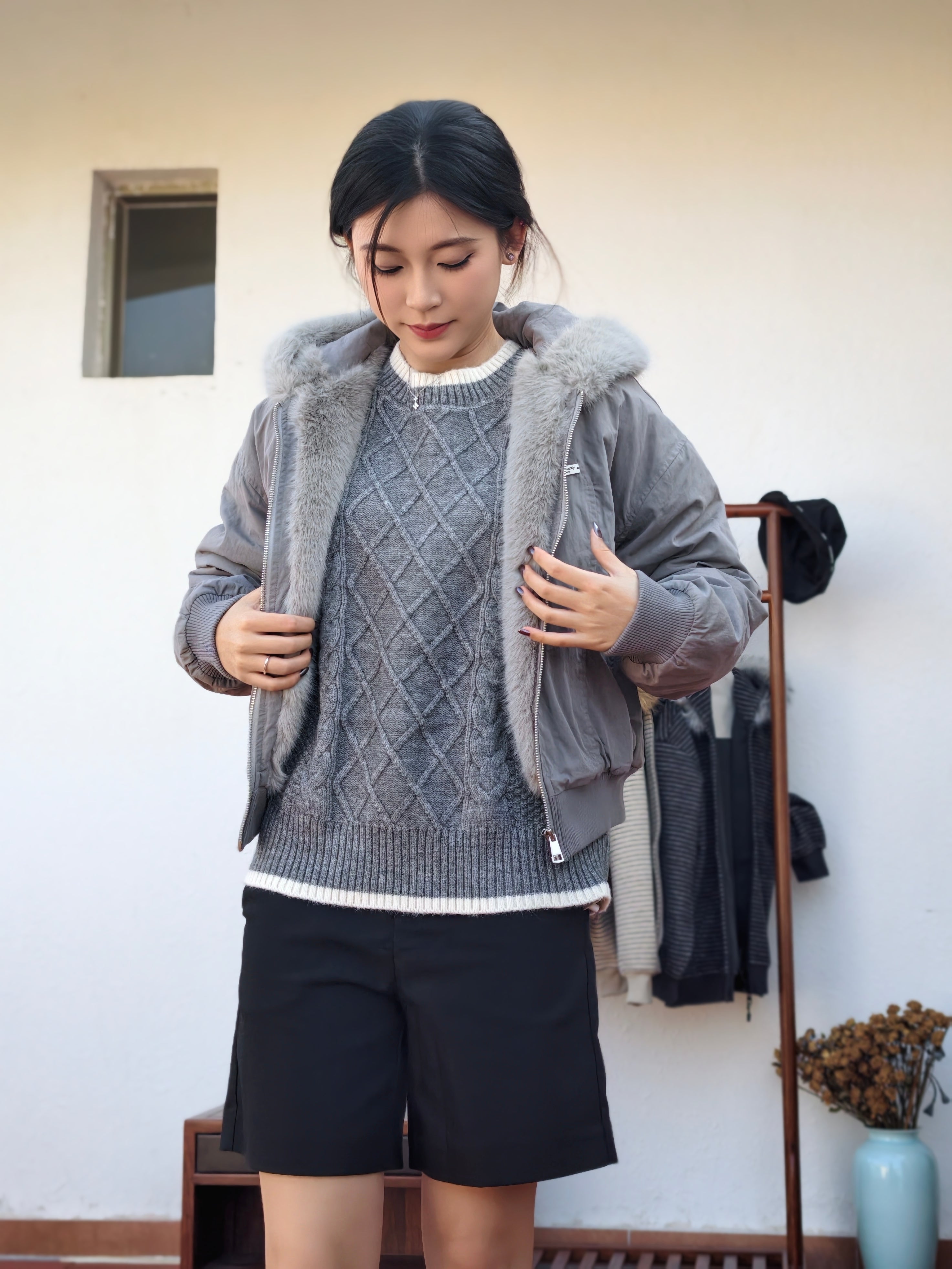 フード付き中綿ジャケット M00126