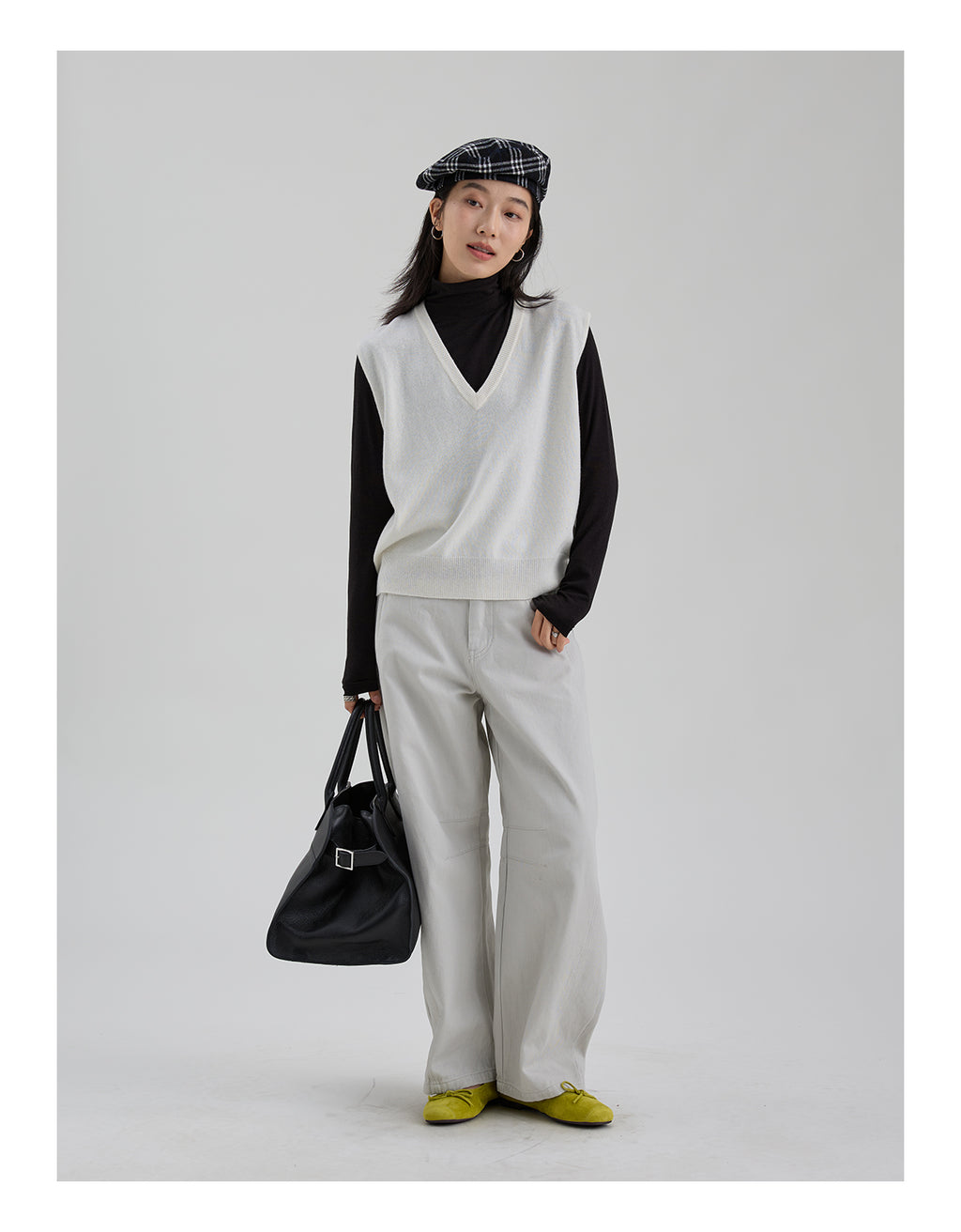 ウール V ネックベスト M00116