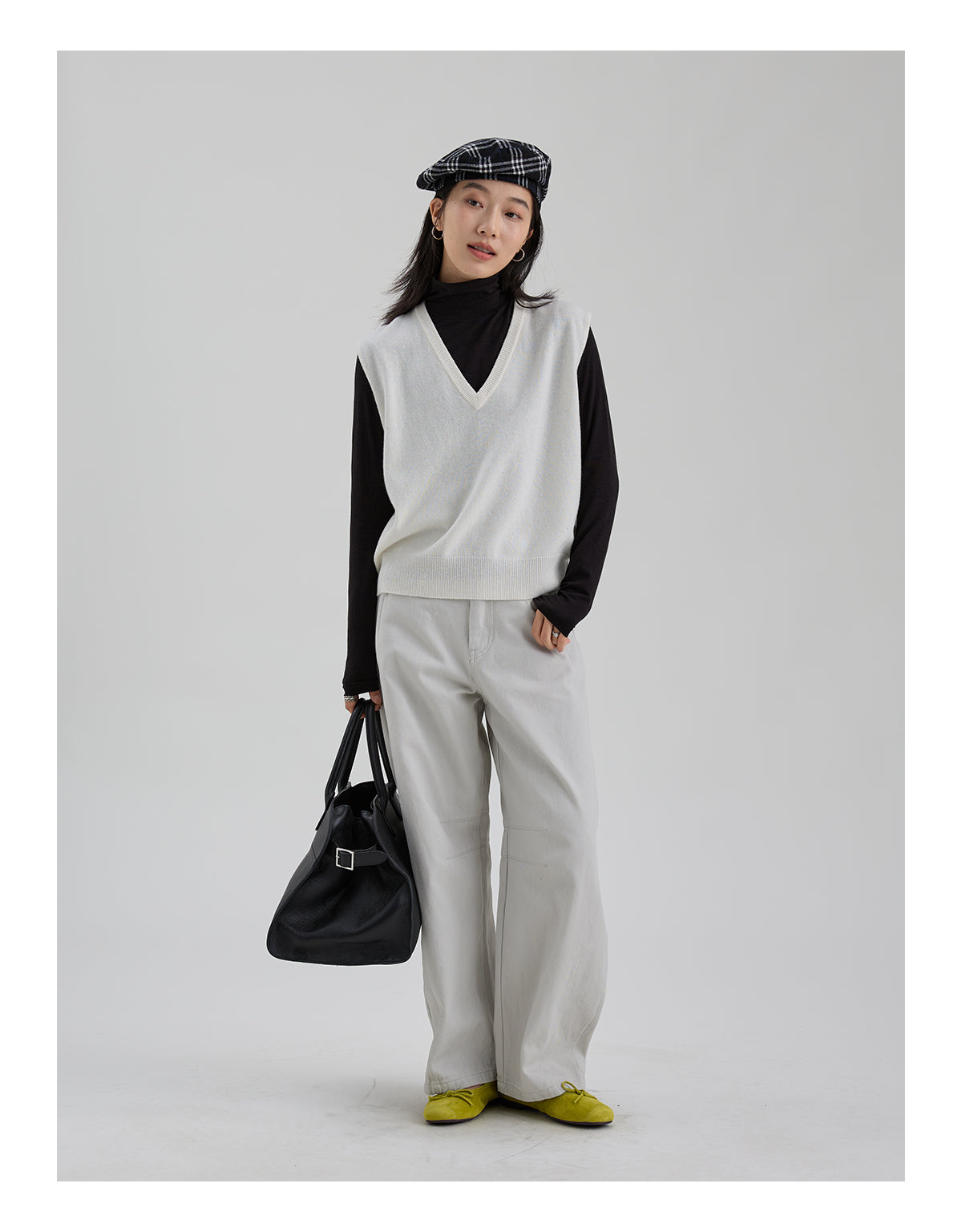 ウール V ネックベスト M00116