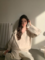 【新作キャンペーン】Vネックリラックスニット M00152