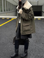 ボア切り替えダウンジャケット（ホワイトダックダウン） M00125