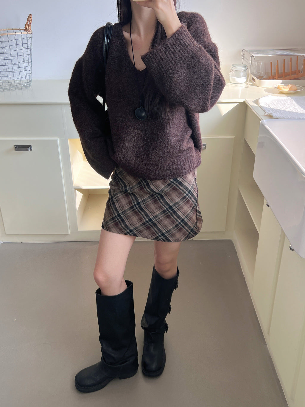 【新作キャンペーン】Vネックリラックスニット M00152