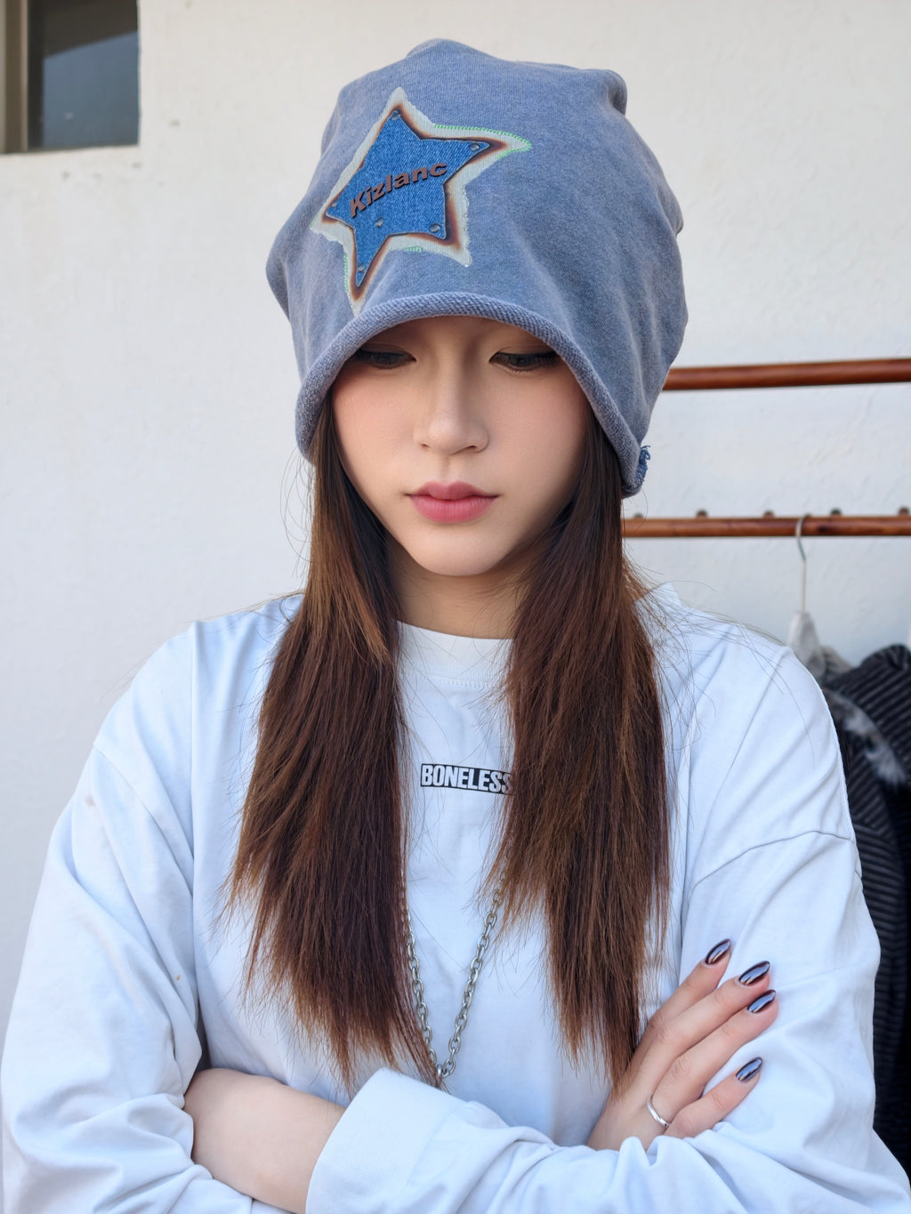 スター柄スラウグーンキャップ M00097