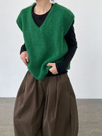 プレミアムタッチVネックニットベスト M00124