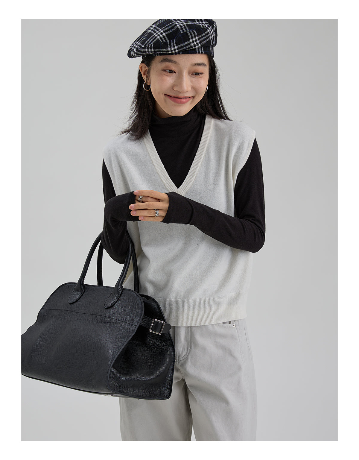 ウール V ネックベスト M00116