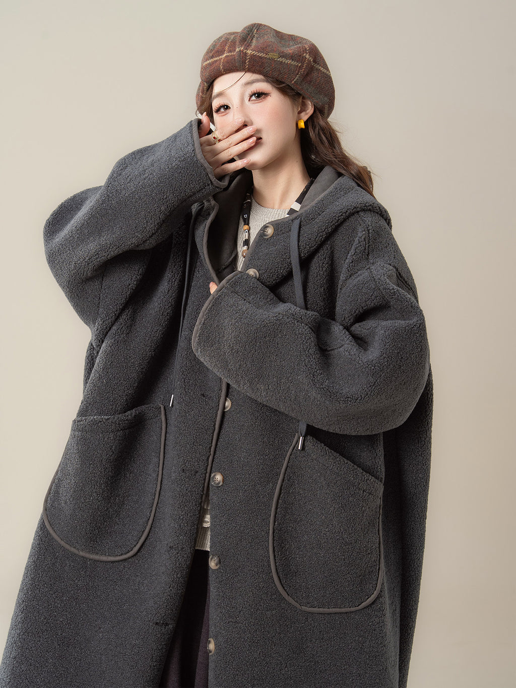 フード付き ポーラーフリース コート M00140