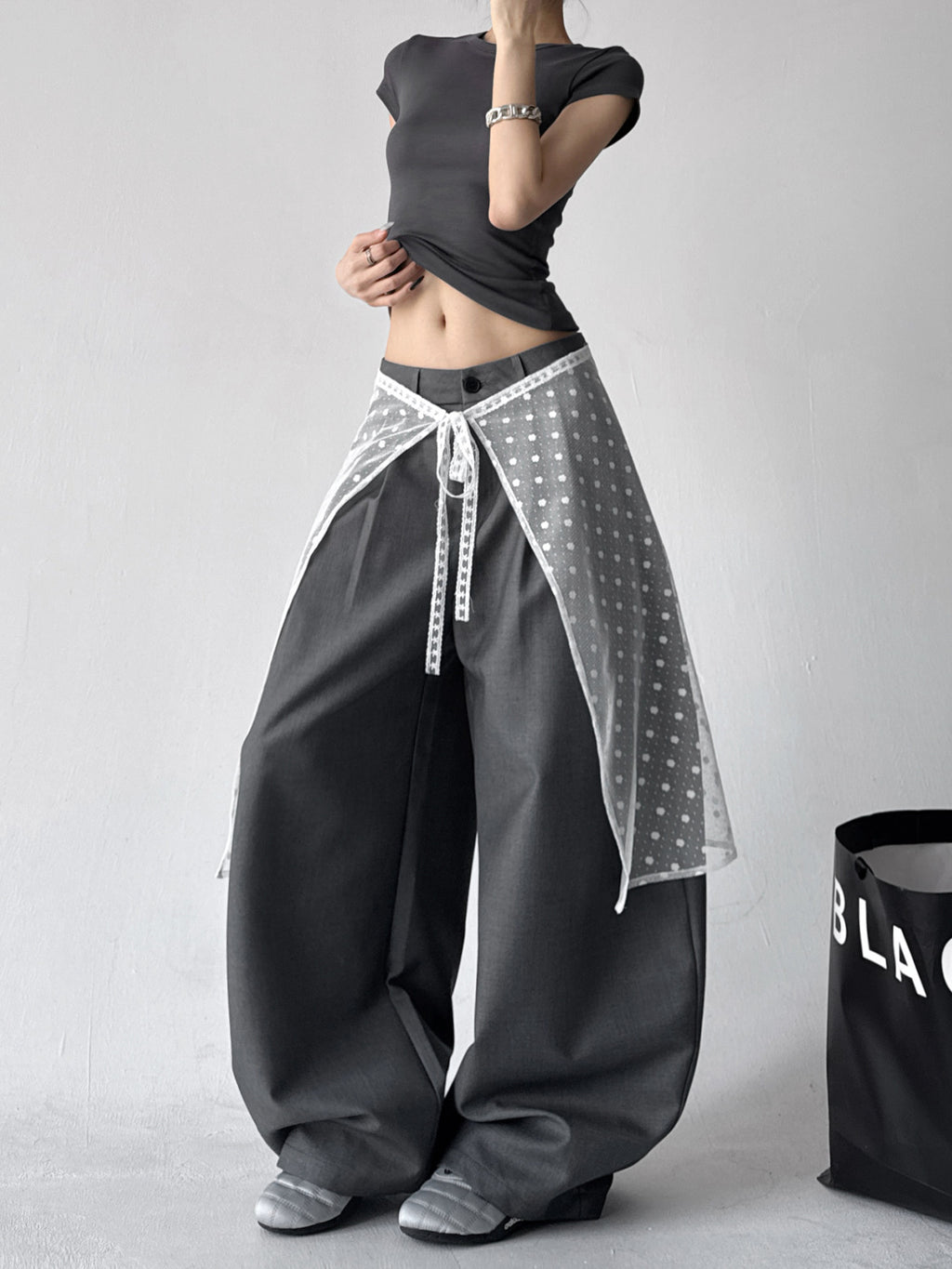 【新作キャンペーン】ドットレースエプロン M00153