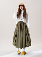 不規則デザイン スカートパンツ M00077