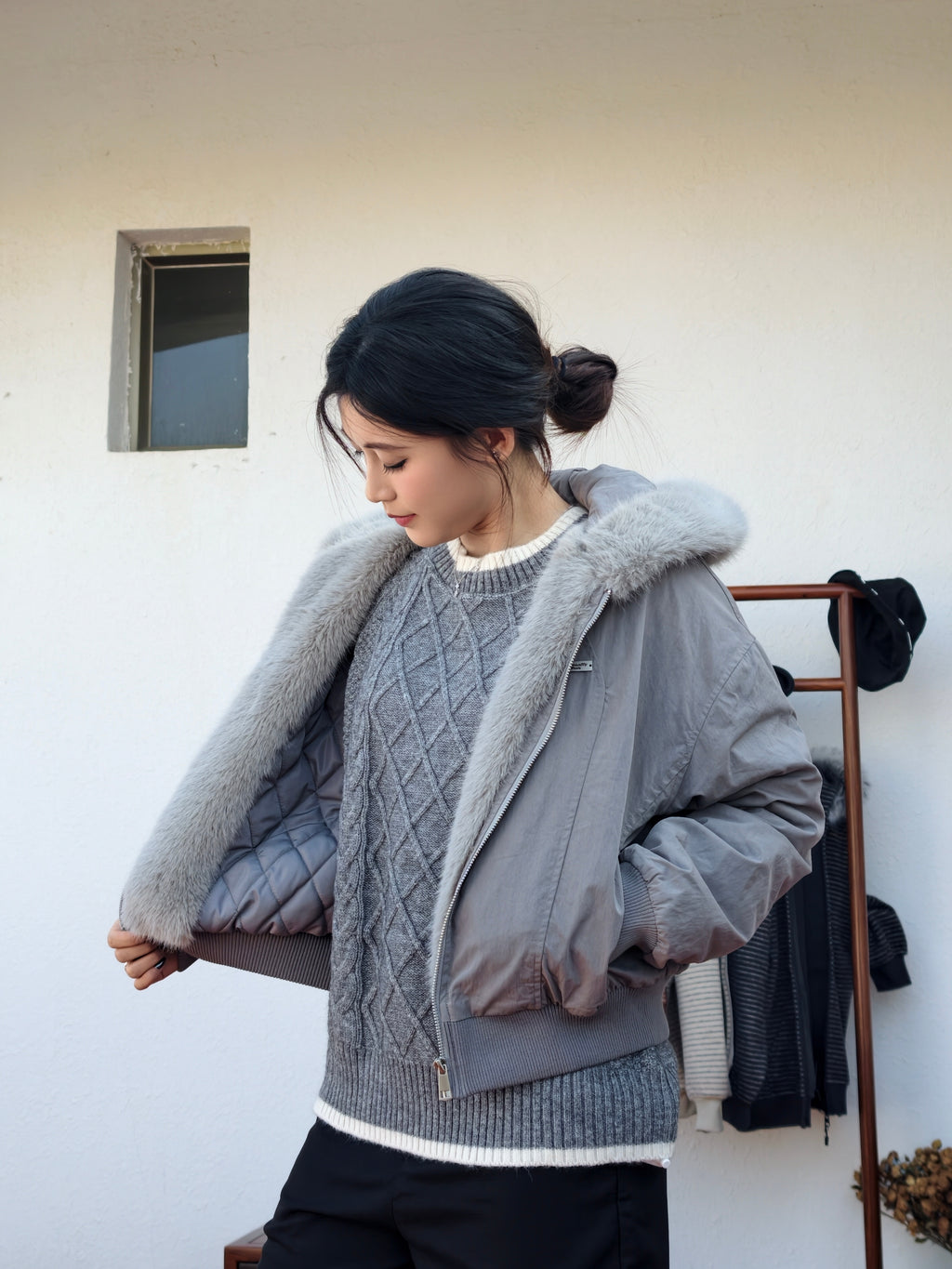 フード付き中綿ジャケット M00126