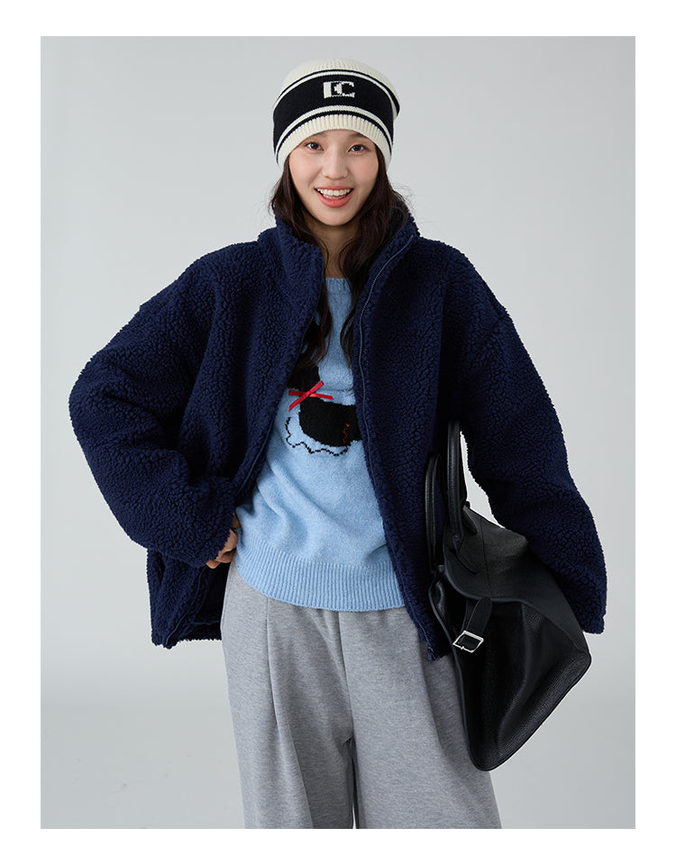 ラムウールスタンドカラージャケット M00021