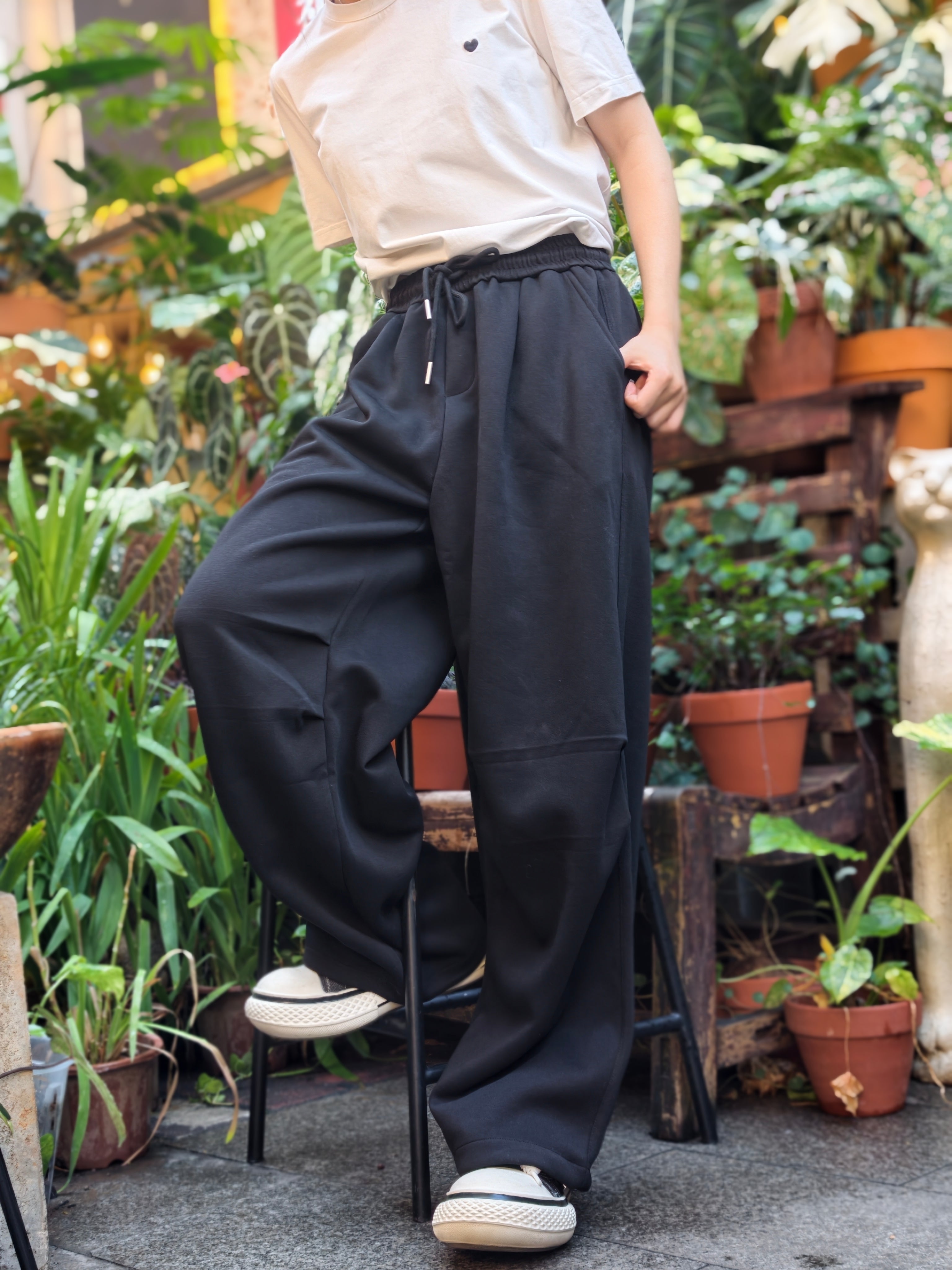 カジュアル ワイドレギンス トラックパンツ M00109
