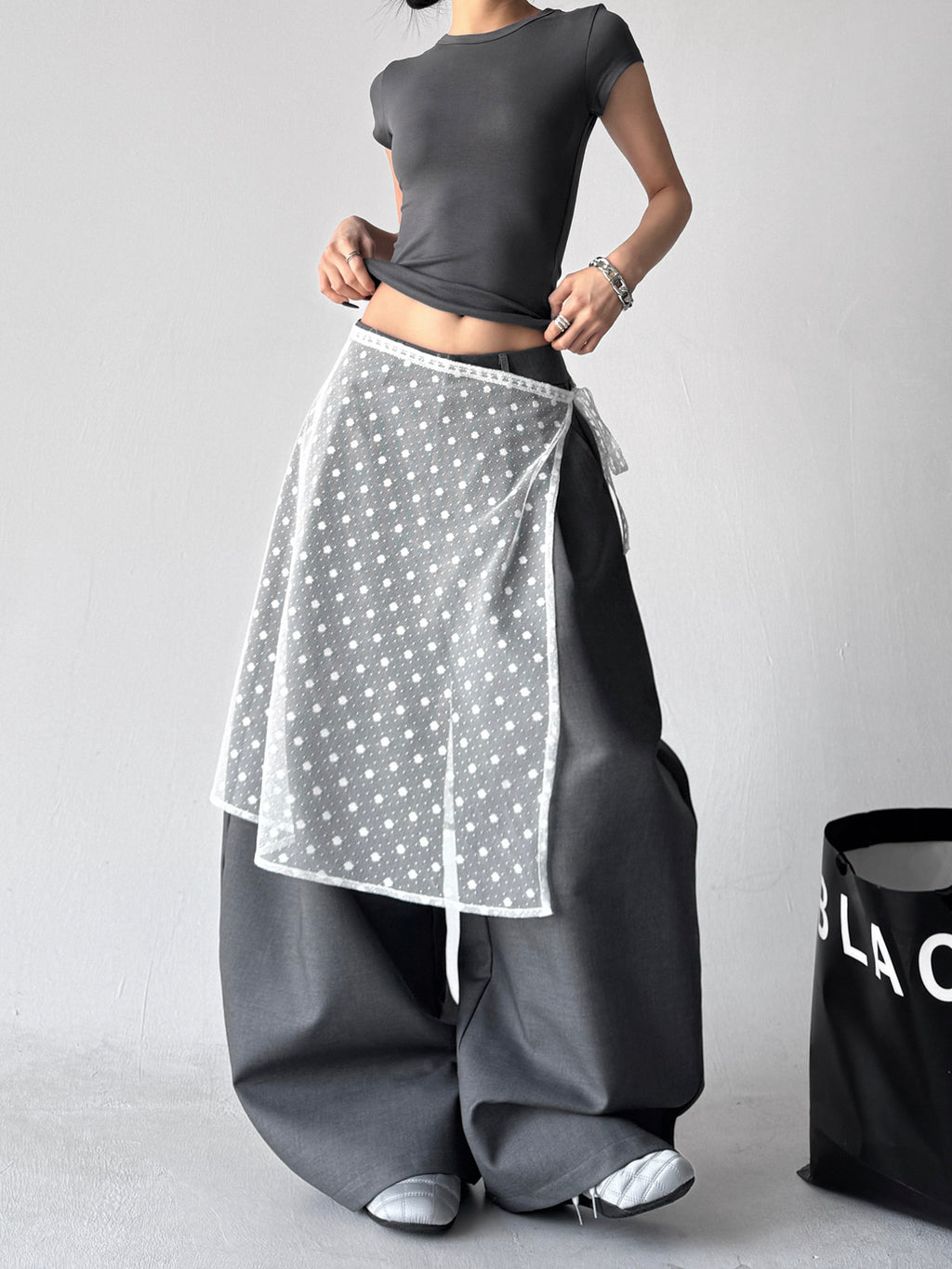 【新作キャンペーン】ドットレースエプロン M00153