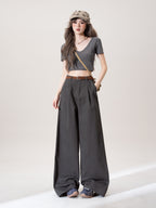 ワイドレッグ カジュアルパンツ M00082