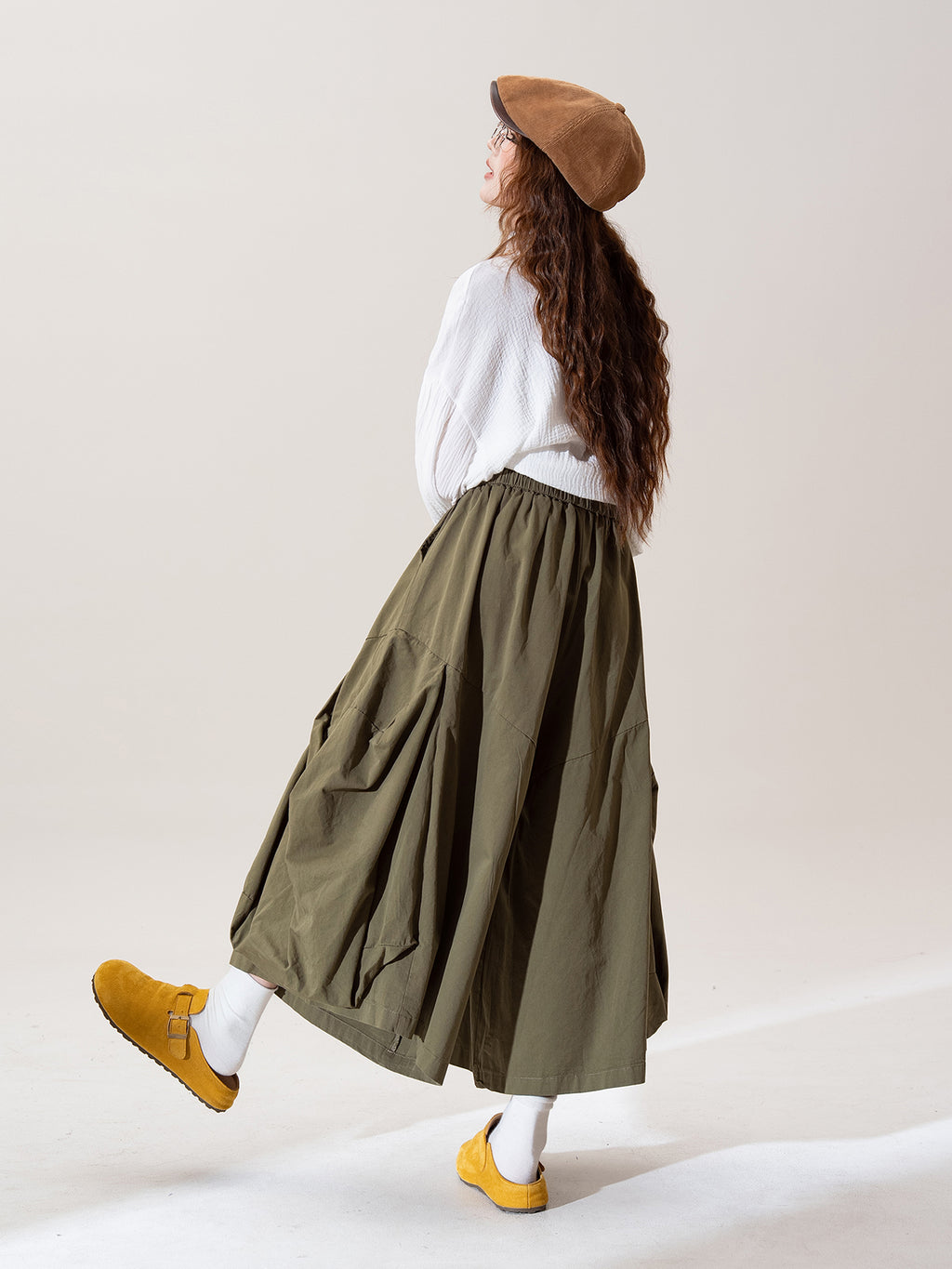 不規則デザイン スカートパンツ M00077