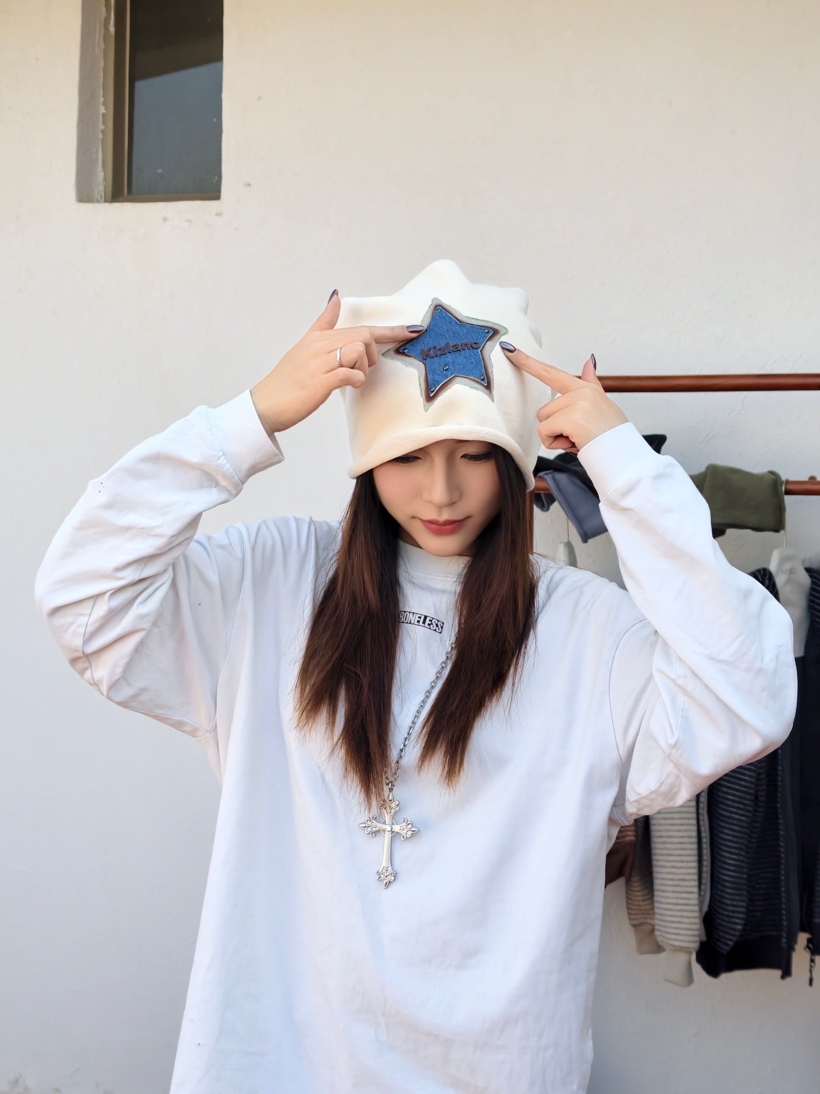 スター柄スラウグーンキャップ M00097