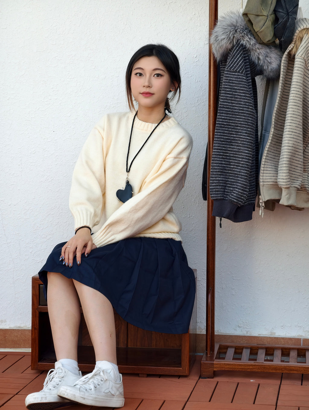 台型プリーツスカート M00062