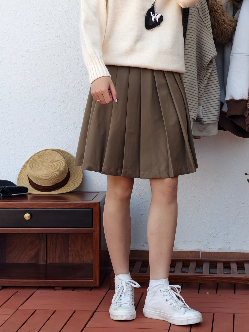 台型プリーツスカート M00062