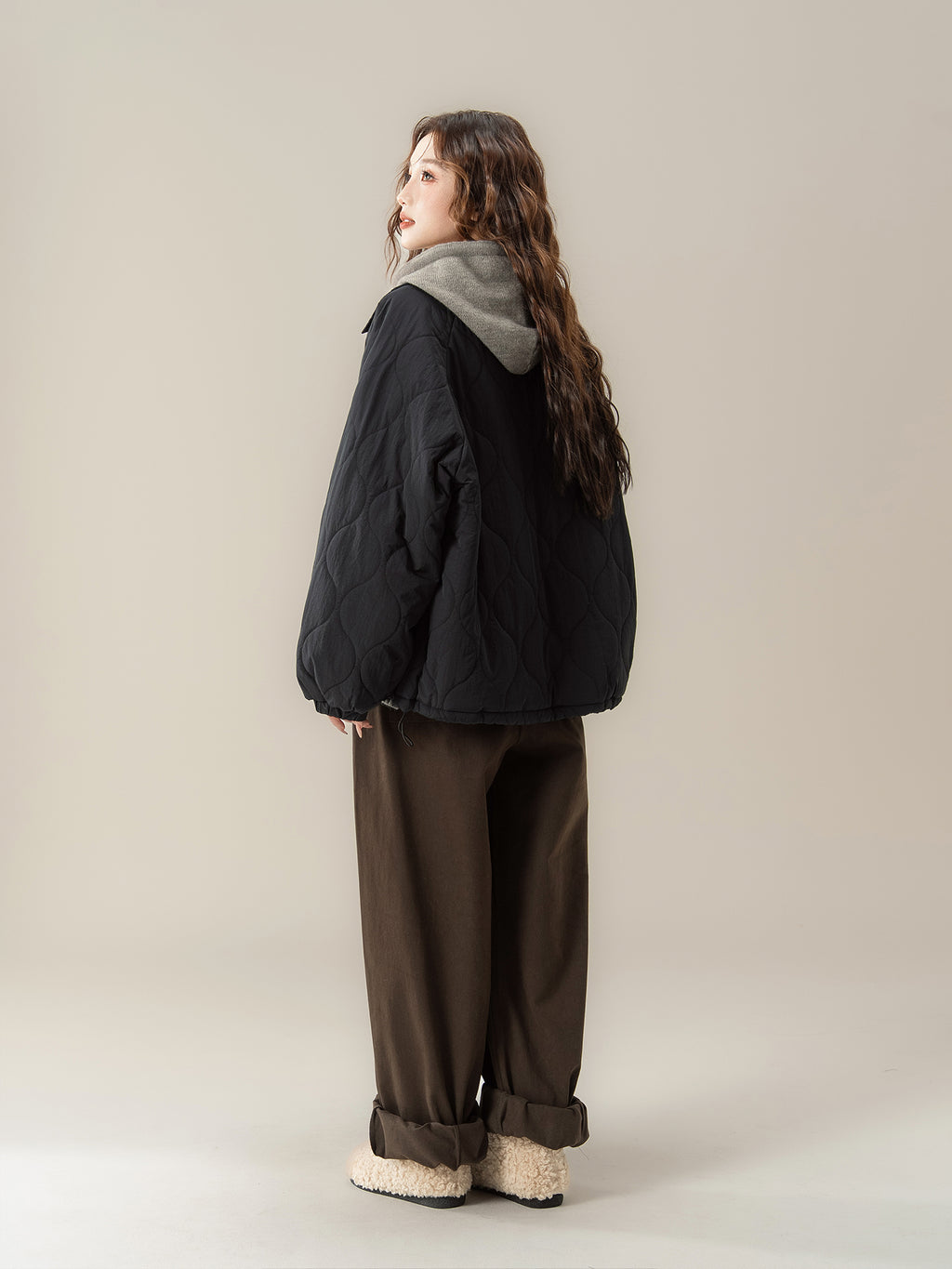 菱柄 ショートコート M00073