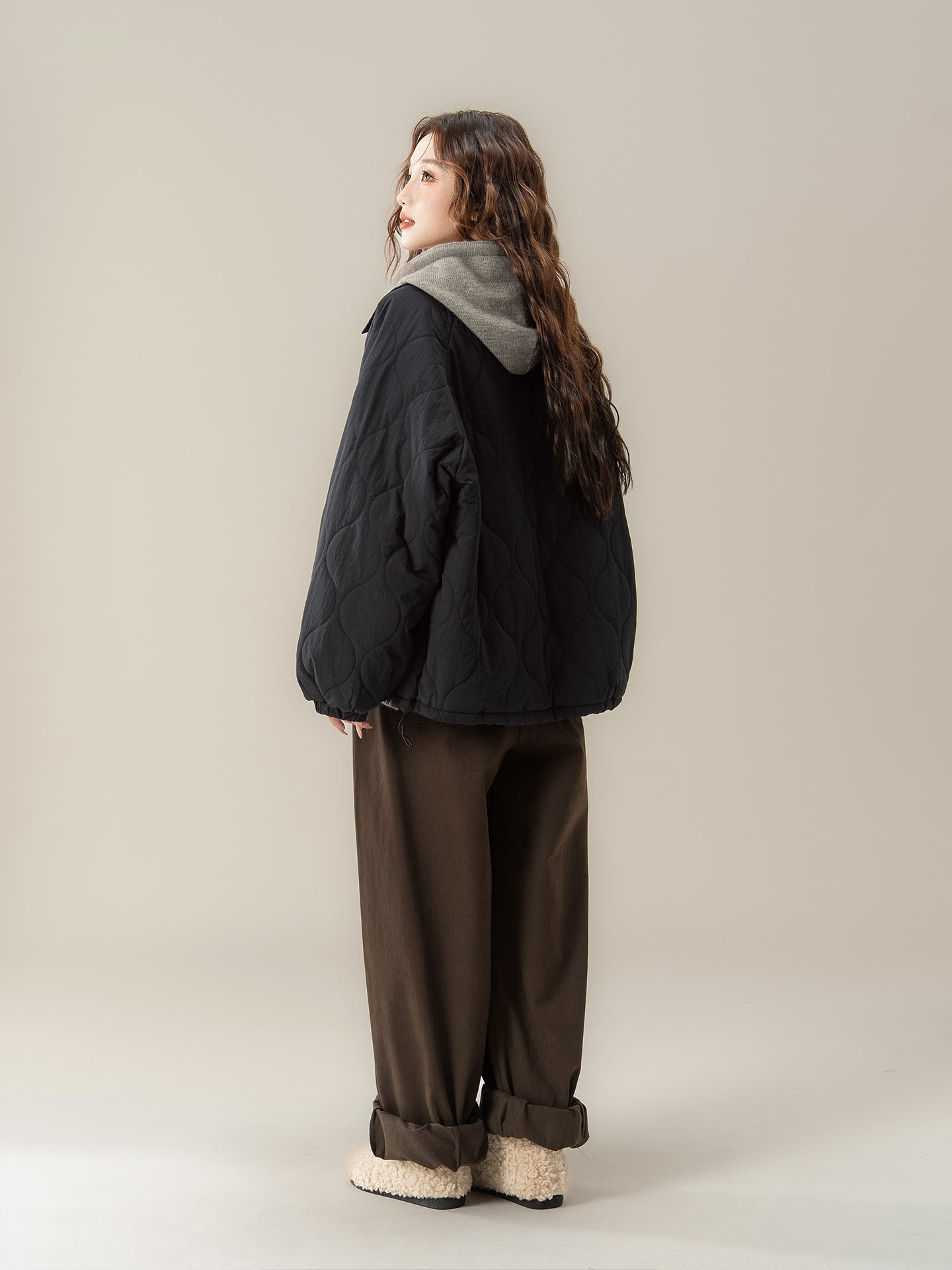 菱柄 ショートコート M00073